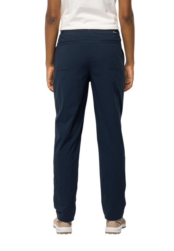 Navy Women Jack Wolfskin Desert Roll Up Pants | 68874207