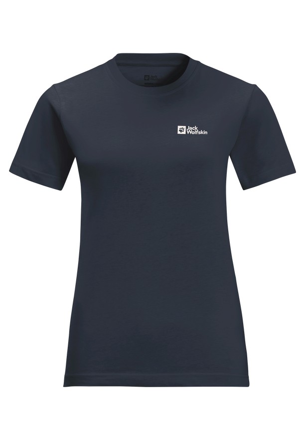 Navy Women Jack Wolfskin Essential T Shirts | 84347692