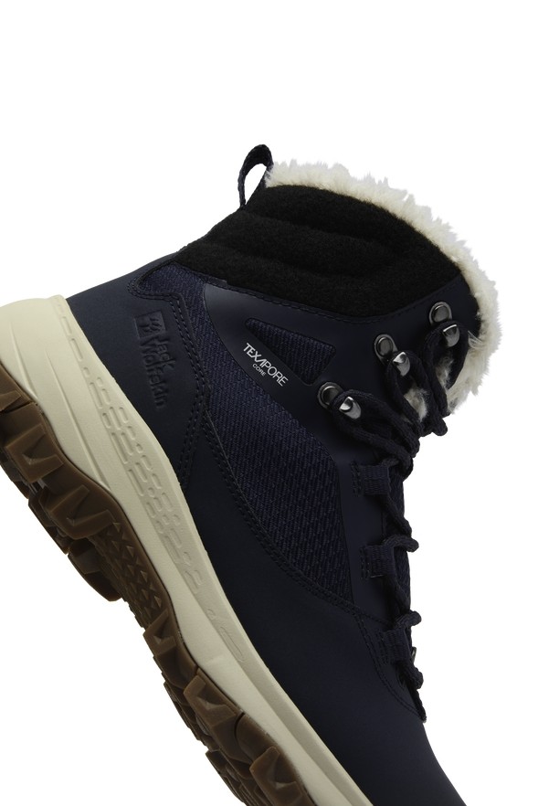 Navy Women Jack Wolfskin Everquest Texapore High Winter Shoes | 62698938