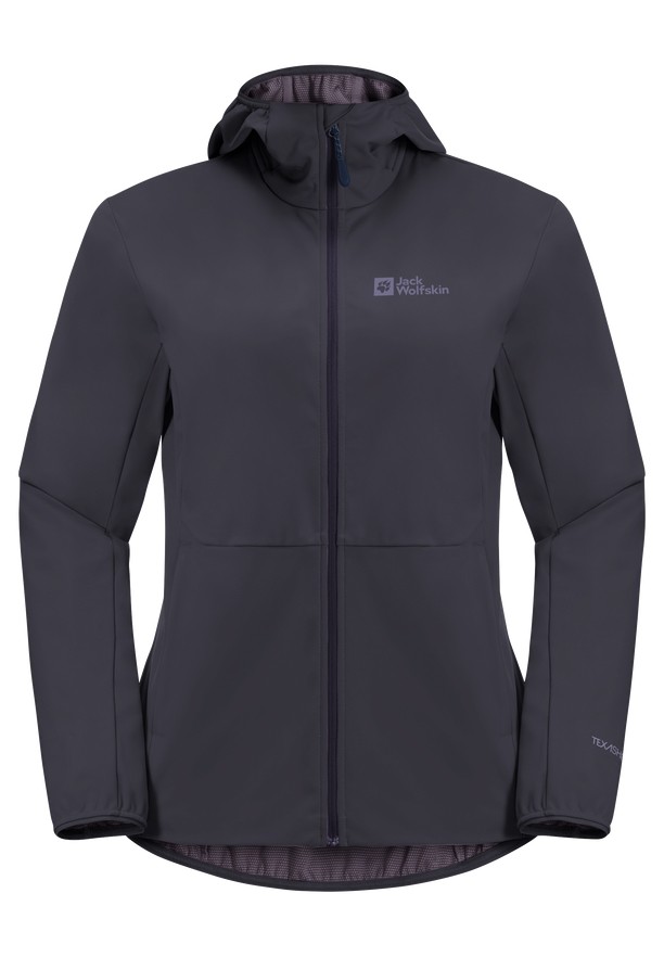 Navy Women Jack Wolfskin Feldberg Hoody Softshell Jackets | 40889174
