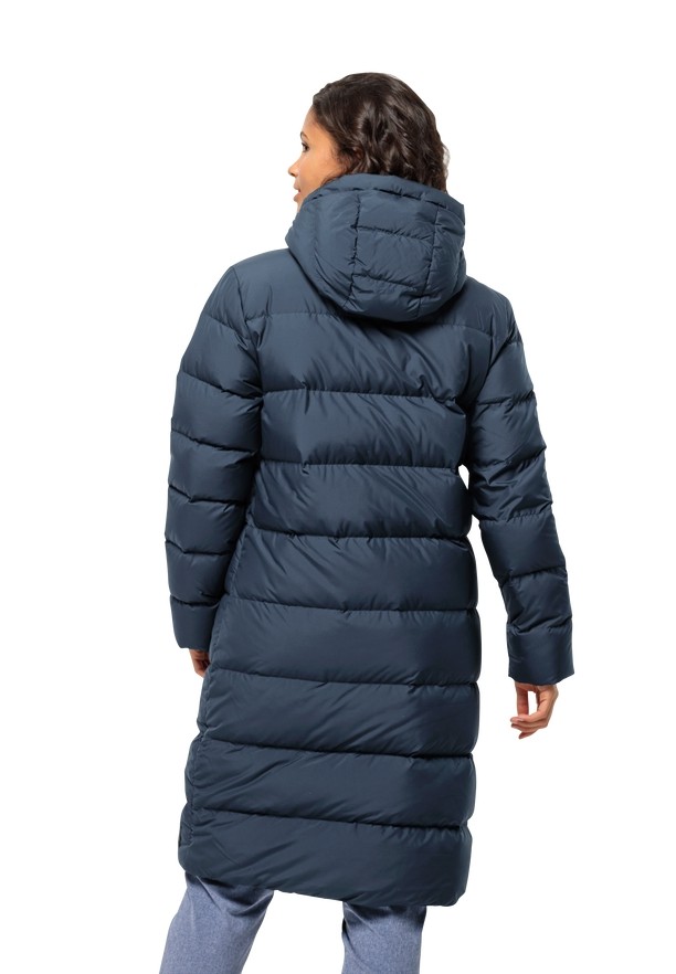 Navy Women Jack Wolfskin Frozen Palace Down Coats | 94540637