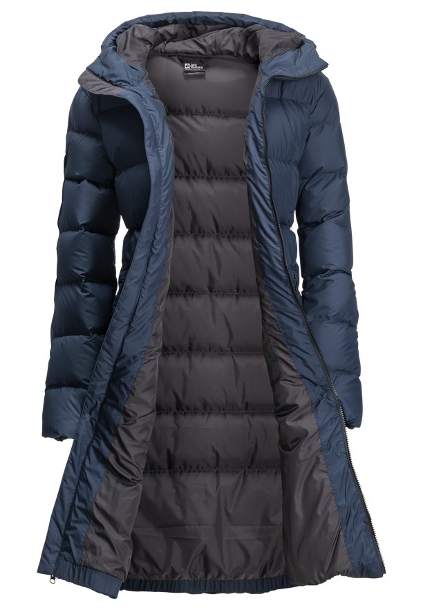 Navy Women Jack Wolfskin Frozen Palace Down Coats | 94540637