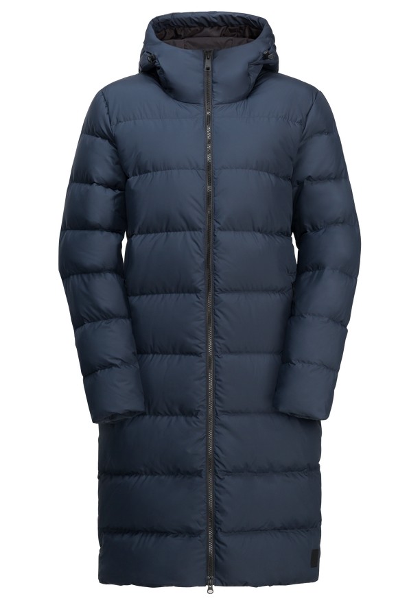 Navy Women Jack Wolfskin Frozen Palace Down Coats | 94540637