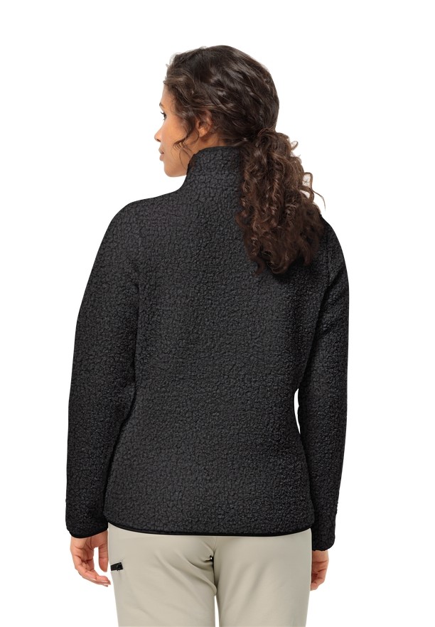 Navy Women Jack Wolfskin High Curl Fleece Jackets | 60995160