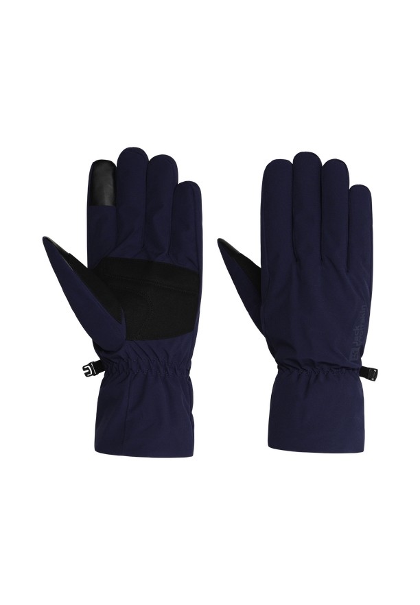 Navy Women Jack Wolfskin Highloft Gloves | 29853568