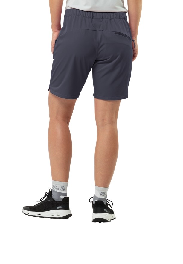 Navy Women Jack Wolfskin Hiking Alpine Shorts | 77346652