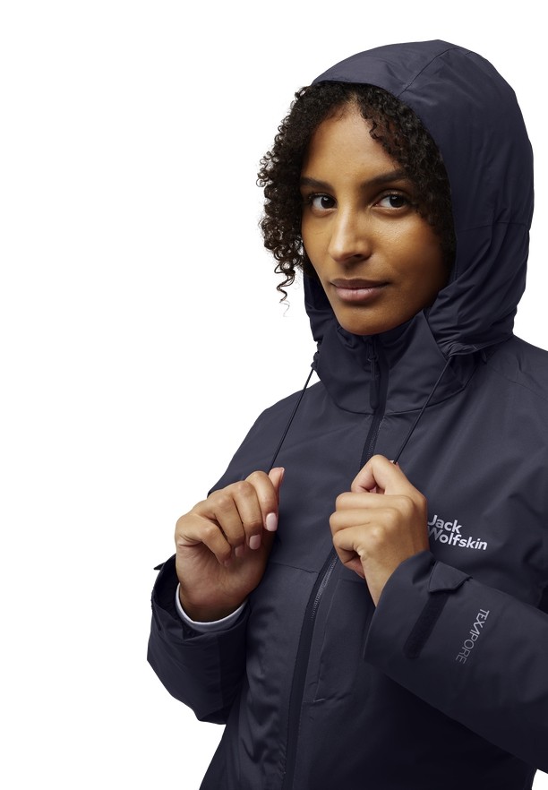 Navy Women Jack Wolfskin Hunberg 3in1 Jackets | 82121086