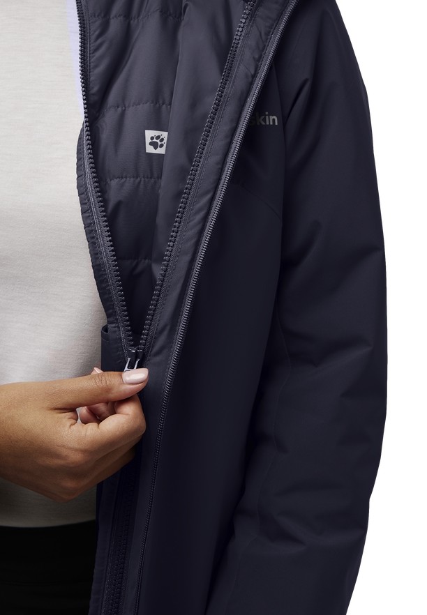Navy Women Jack Wolfskin Hunberg 3in1 Jackets | 82121086