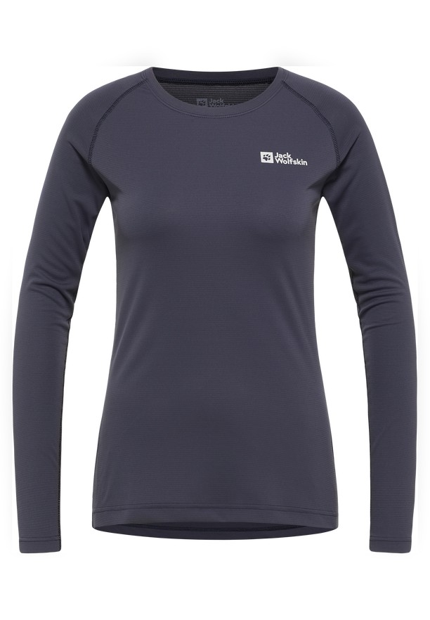Navy Women Jack Wolfskin Infinite Light Ls T Shirts | 31136966