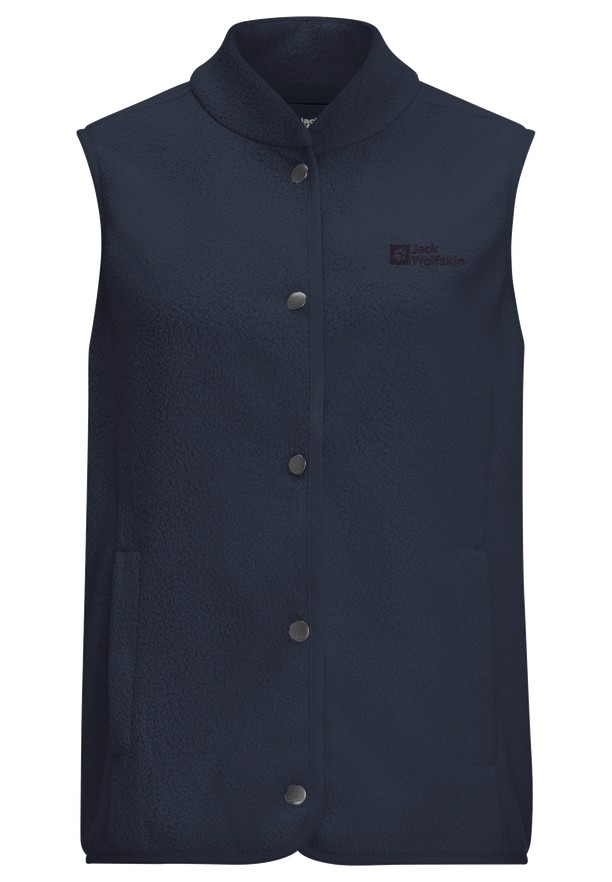 Navy Women Jack Wolfskin Light Curl Vest | 32968627