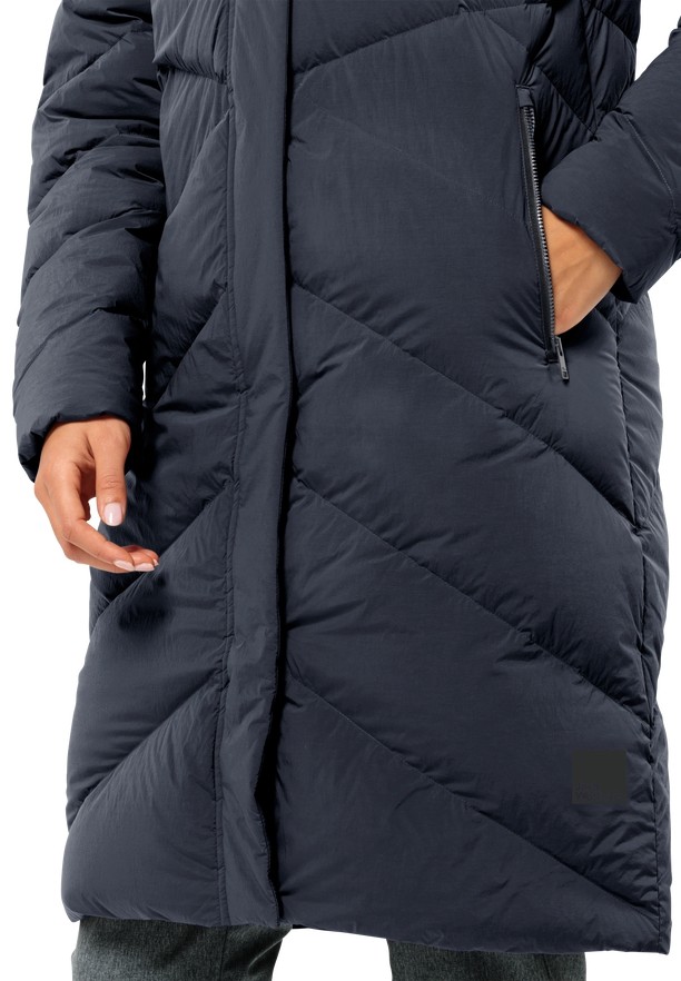 Navy Women Jack Wolfskin Marienplatz Down Coats | 55364207