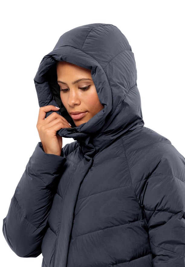 Navy Women Jack Wolfskin Marienplatz Down Coats | 55364207
