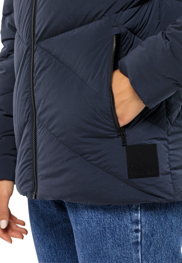 Navy Women Jack Wolfskin Marienplatz Down Jackets | 20834787