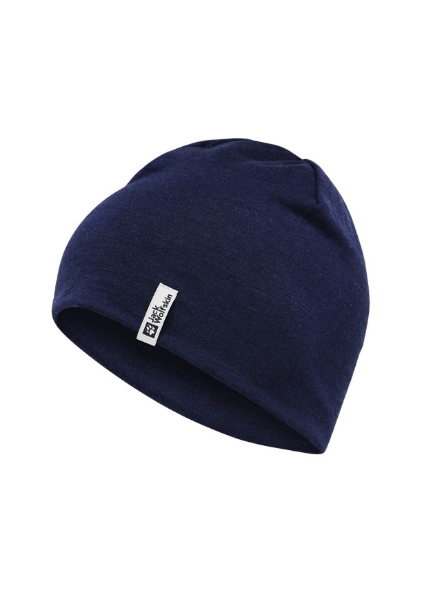 Navy Women Jack Wolfskin Merino Beanie | 39373835
