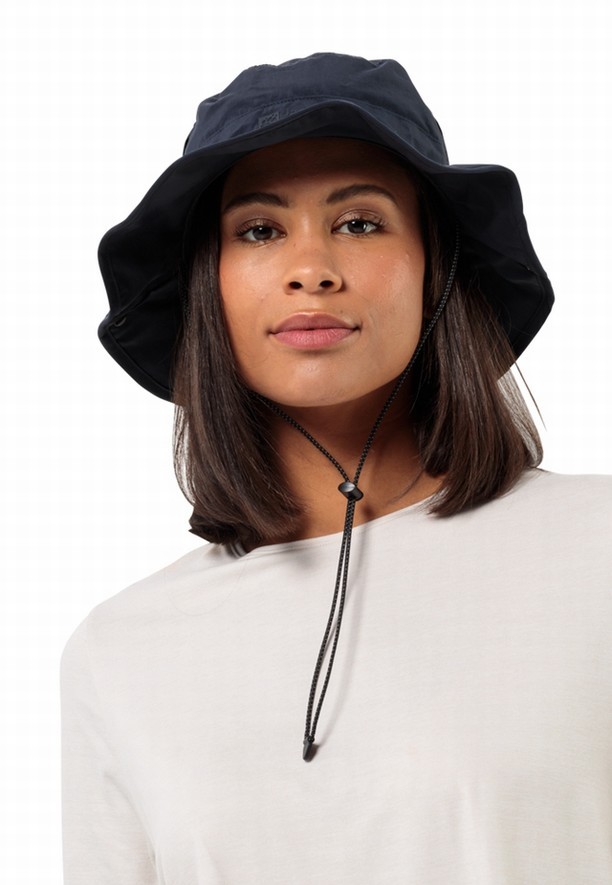 Navy Women Jack Wolfskin Mesh Hats | 54585226