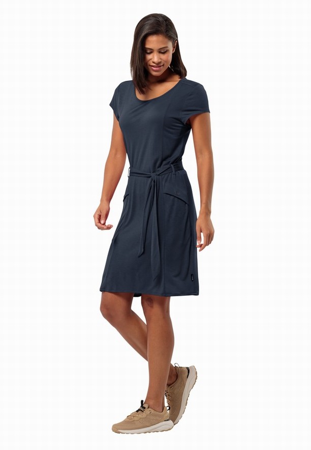 Navy Women Jack Wolfskin Mola Dress | 96083262