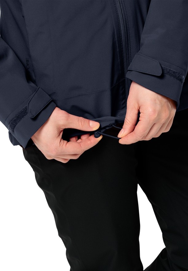 Navy Women Jack Wolfskin Moonrise 3in1 Jackets | 37144530