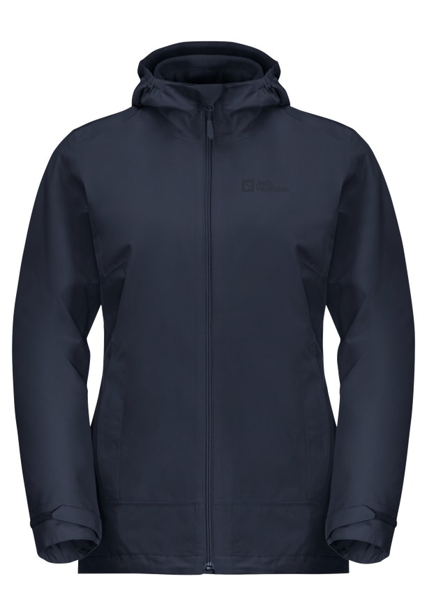 Navy Women Jack Wolfskin Moonrise 3in1 Jackets | 37144530