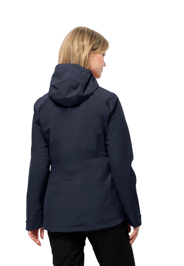 Navy Women Jack Wolfskin Moonrise 3in1 Jackets | 37144530