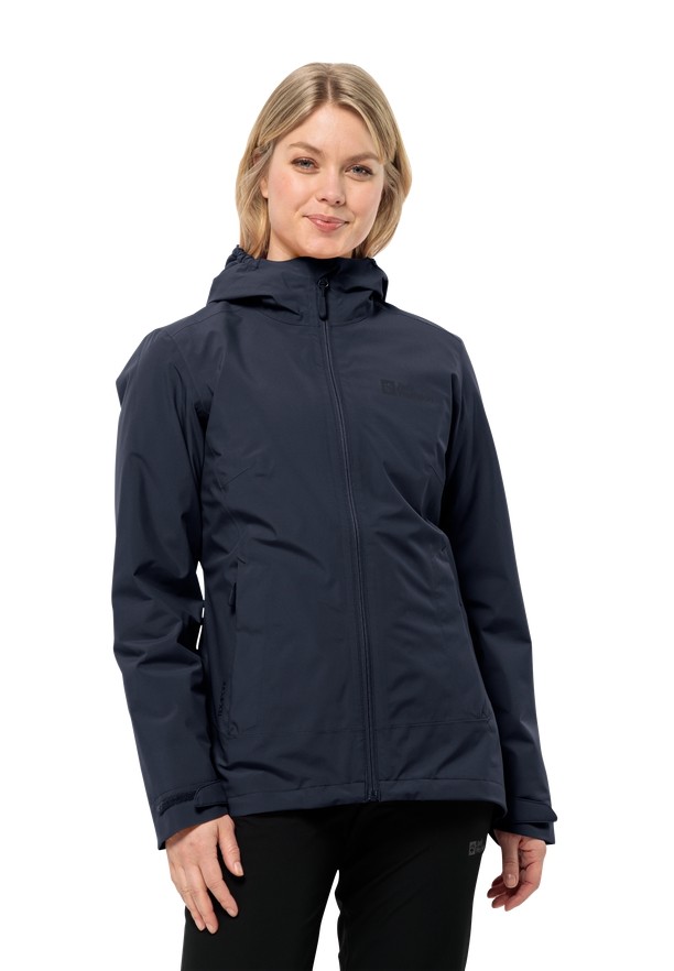 Navy Women Jack Wolfskin Moonrise 3in1 Jackets | 37144530