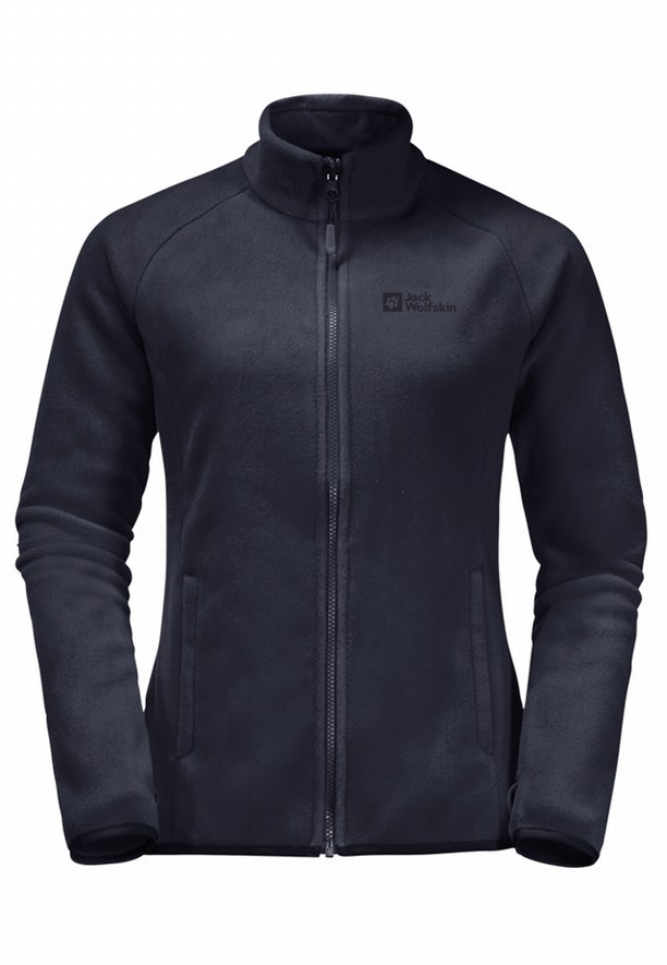 Navy Women Jack Wolfskin Moonrise Fz Fleece Jackets | 40360857
