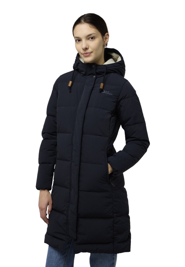 Navy Women Jack Wolfskin Nordlicht Down Coats | 55605627