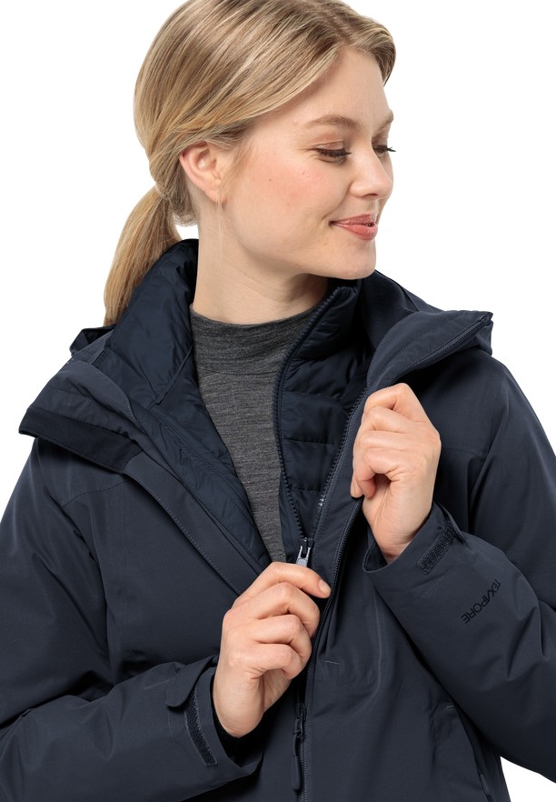 Navy Women Jack Wolfskin Pilvi Down Jackets | 76373431