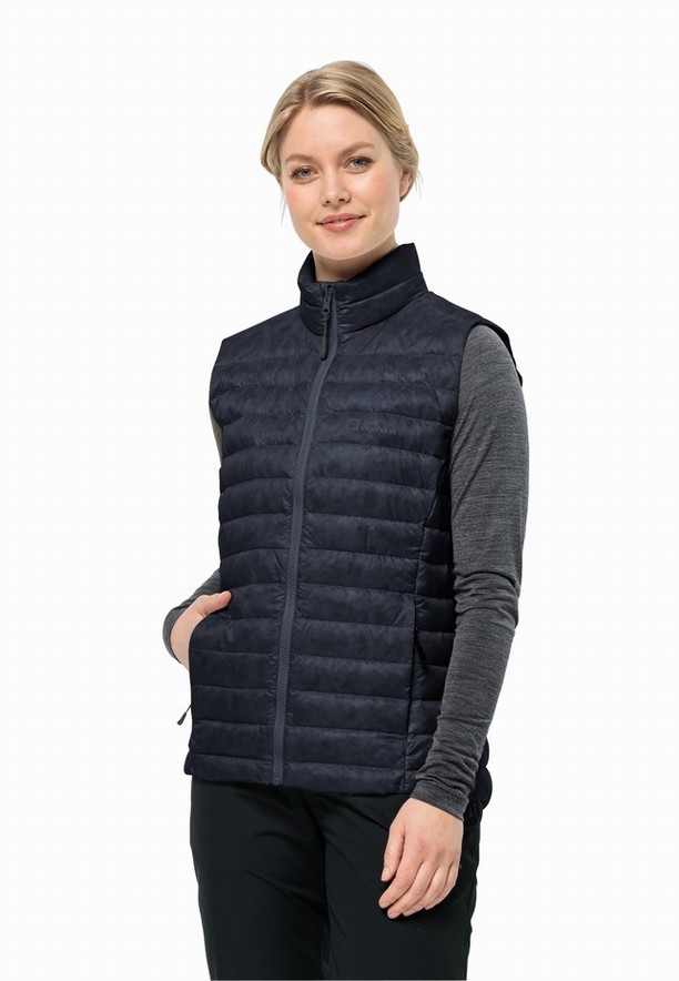 Navy Women Jack Wolfskin Pilvi Down Vest | 27008708