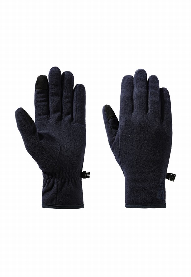 Navy Women Jack Wolfskin Real Stuff Gloves | 70794122