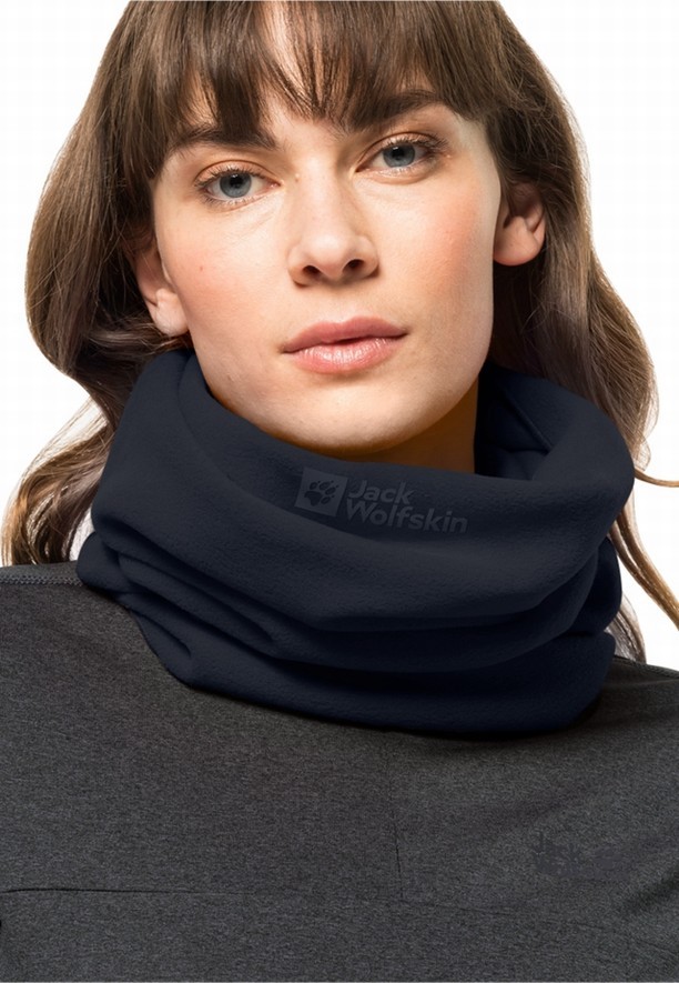 Navy Women Jack Wolfskin Real Stuff Loop Scarf | 65613969