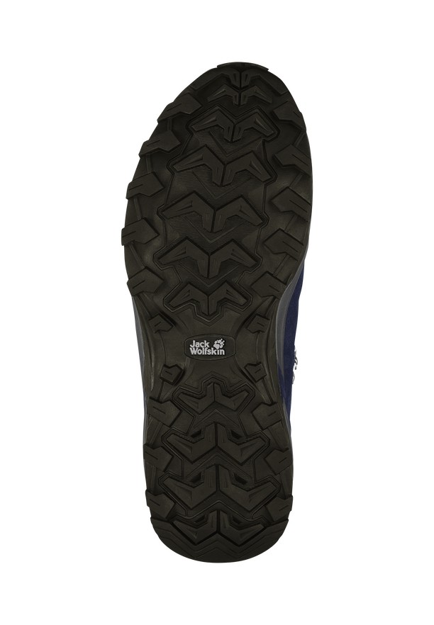 Navy Women Jack Wolfskin Refugio Texapore Mid Hiking Shoes | 18426722