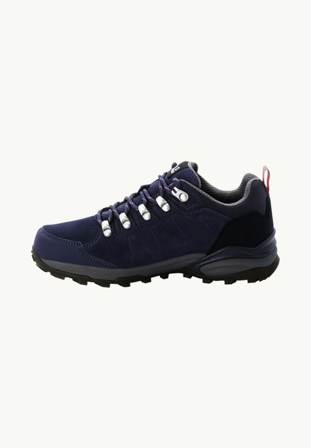 Navy Women Jack Wolfskin Refugio Texapore Low Hiking Shoes | 11706020