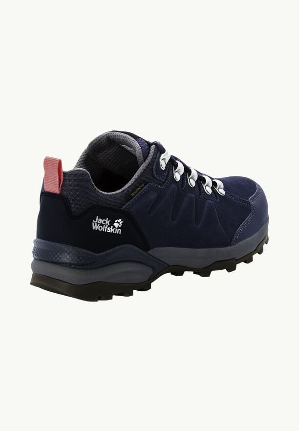 Navy Women Jack Wolfskin Refugio Texapore Low Hiking Shoes | 11706020