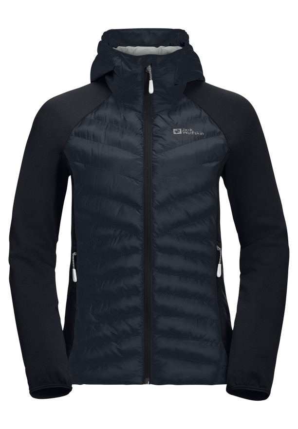 Navy Women Jack Wolfskin Routeburn Pro Hybrid Jackets | 61985706