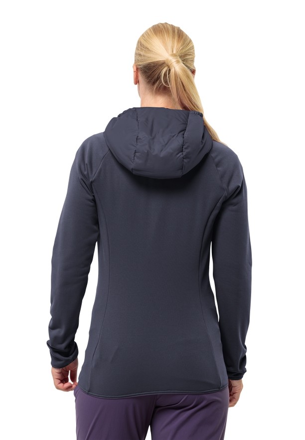 Navy Women Jack Wolfskin Routeburn Pro Hybrid Jackets | 17683208