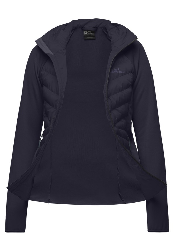 Navy Women Jack Wolfskin Routeburn Pro Hybrid Jackets | 17683208