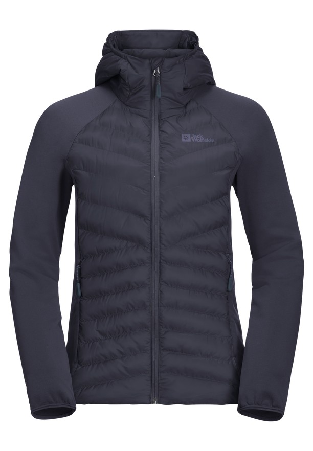 Navy Women Jack Wolfskin Routeburn Pro Hybrid Jackets | 17683208
