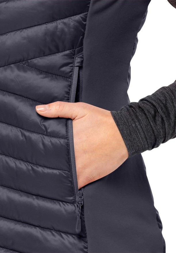 Navy Women Jack Wolfskin Routeburn Pro Ins Vest | 37988979
