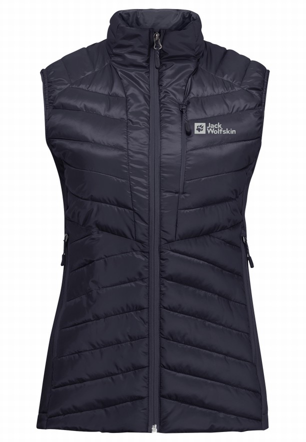 Navy Women Jack Wolfskin Routeburn Pro Ins Vest | 93177256