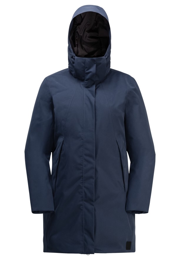 Navy Women Jack Wolfskin Salier Coats | 20331282