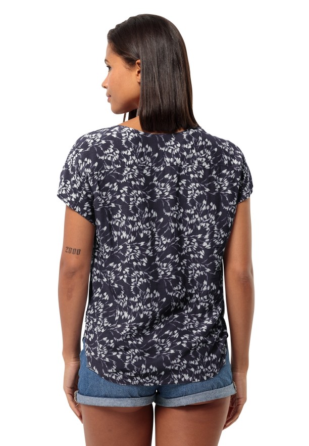 Navy Women Jack Wolfskin Sommerwiese T Shirts | 31133847