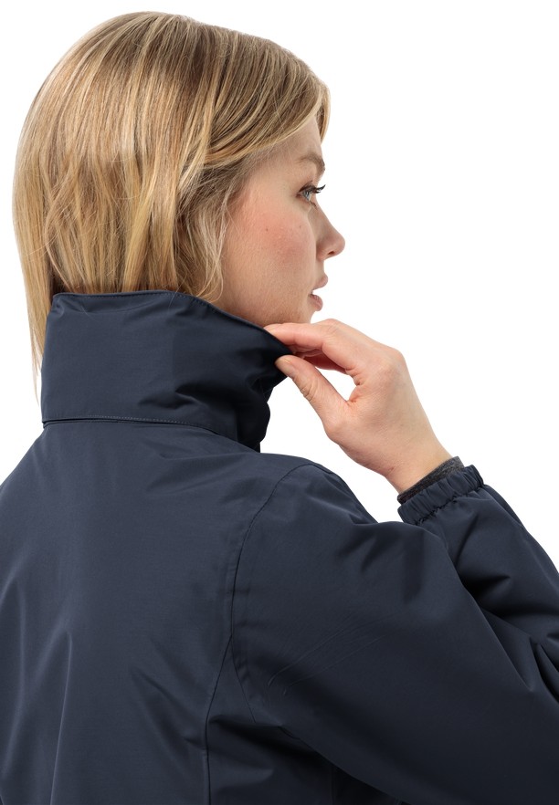 Navy Women Jack Wolfskin Stormy Point 2l Rain Jackets | 26899743