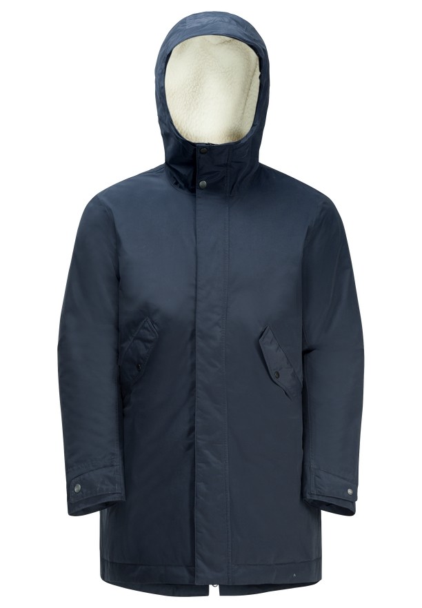 Navy Women Jack Wolfskin Talforst Coats | 48481546