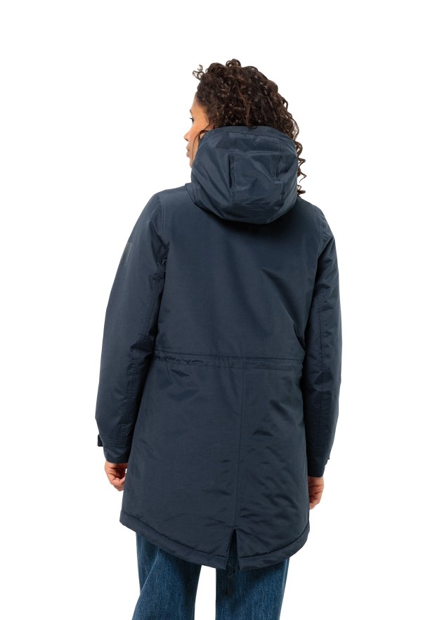 Navy Women Jack Wolfskin Talforst Coats | 48481546