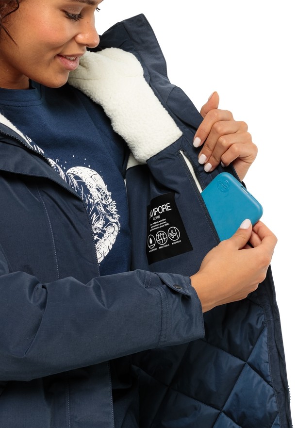 Navy Women Jack Wolfskin Talforst Coats | 48481546