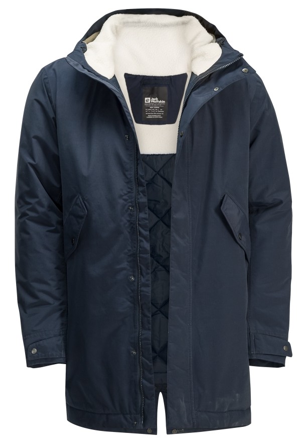 Navy Women Jack Wolfskin Talforst Coats | 48481546