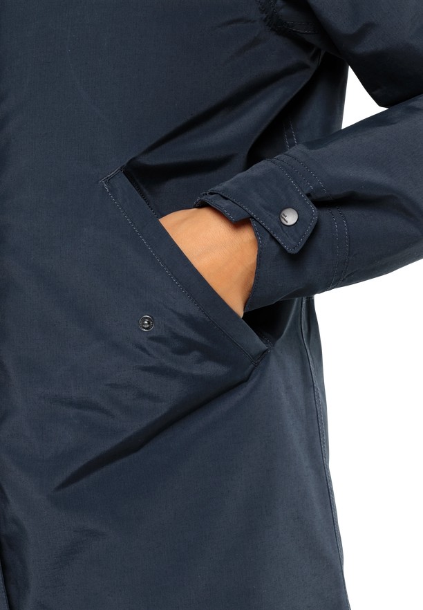 Navy Women Jack Wolfskin Talforst Coats | 48481546