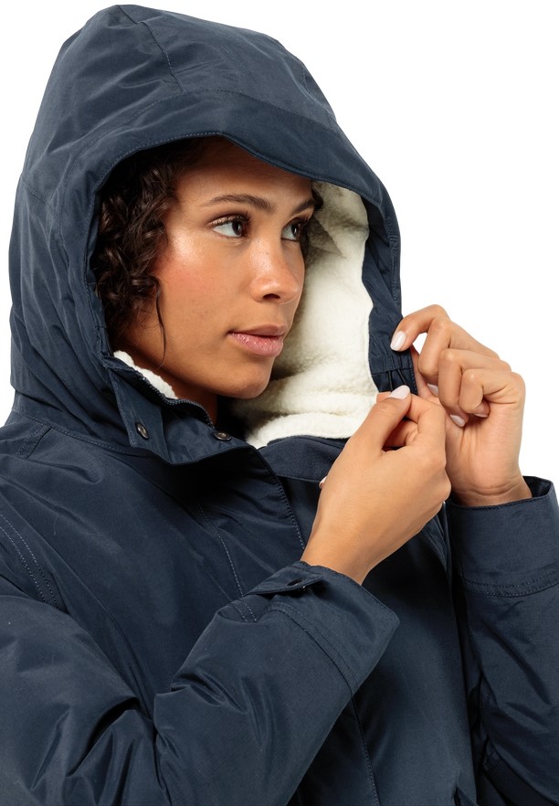 Navy Women Jack Wolfskin Talforst Coats | 48481546