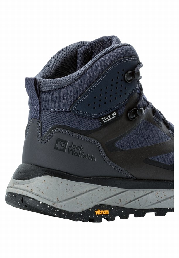 Navy Women Jack Wolfskin Terraventure Texapore Mid Hiking Shoes | 14596377