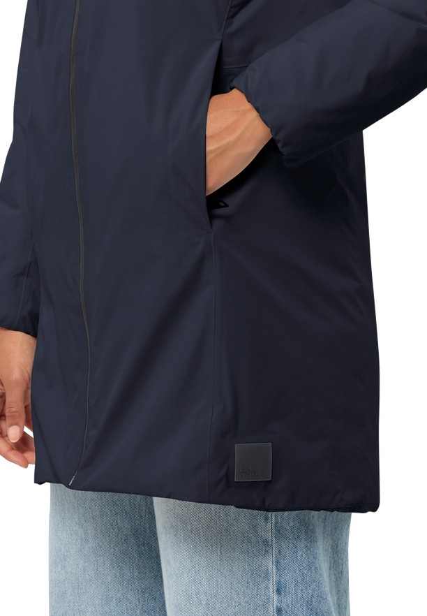 Navy Women Jack Wolfskin Textor Coats | 59208428